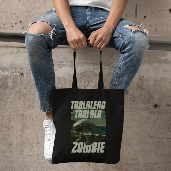 Tralalero tralala - zombie - Italian Brainrot  - taška s potiskem