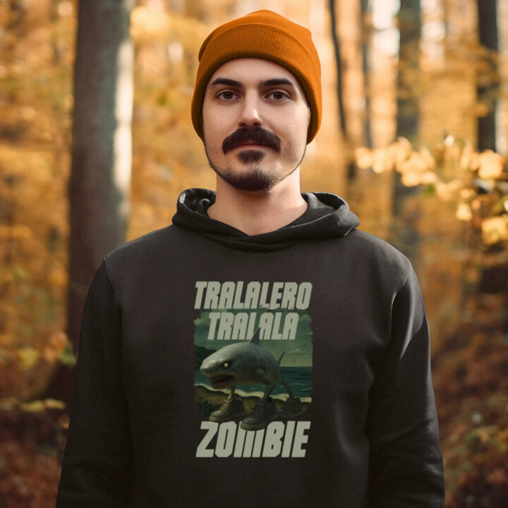 Tralalero tralala - zombie - Italian Brainrot  - pánská mikina s potiskem