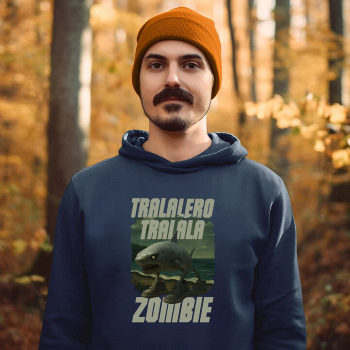 Tralalero tralala - zombie - Italian Brainrot  - pánská mikina s potiskem
