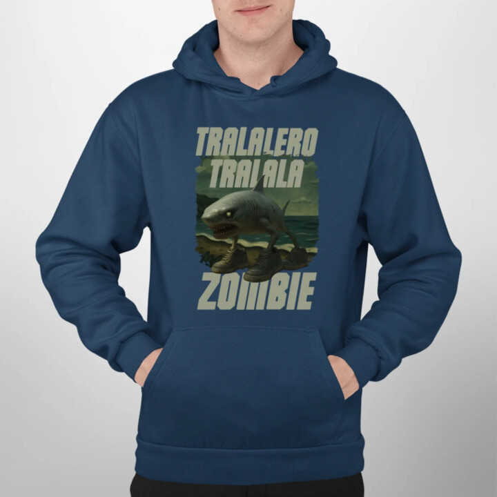 Tralalero tralala - zombie - Italian Brainrot  - pánská mikina s potiskem