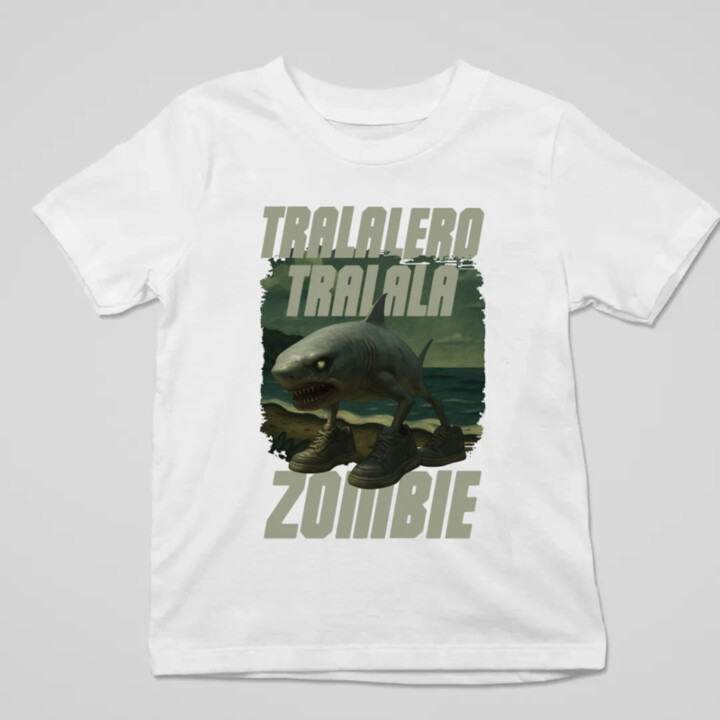 Tralalero tralala - zombie - Italian Brainrot  - dětské tričko s potiskem