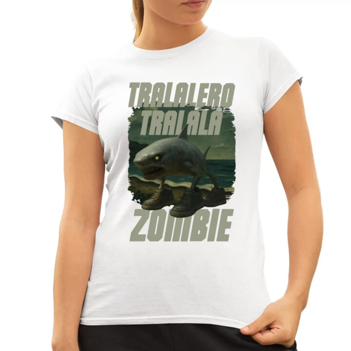 Tralalero tralala - zombie - Italian Brainrot   - dámské tričko s potiskem
