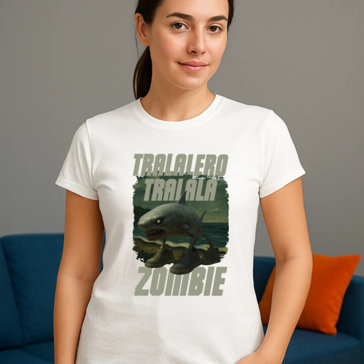 Tralalero tralala - zombie - Italian Brainrot   - dámské tričko s potiskem