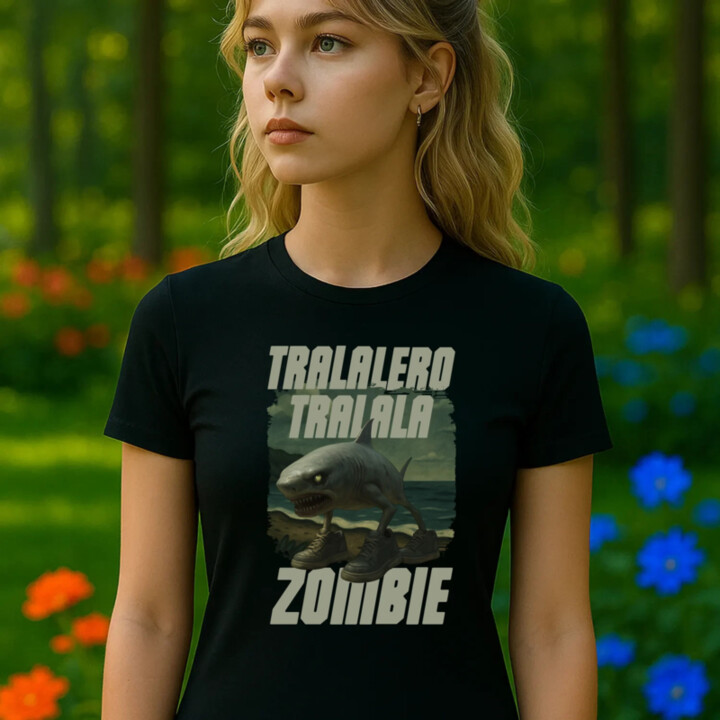 Tralalero tralala - zombie - Italian Brainrot   - dámské tričko s potiskem