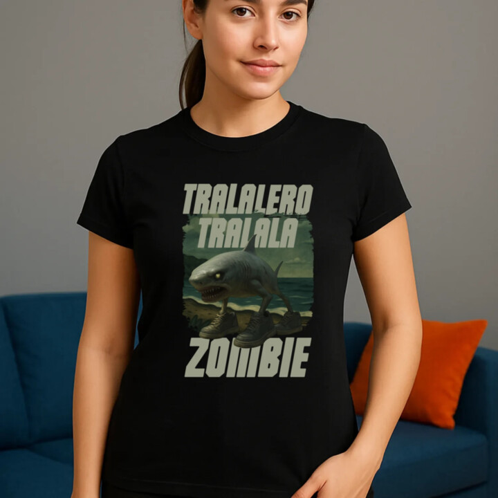 Tralalero tralala - zombie - Italian Brainrot   - dámské tričko s potiskem