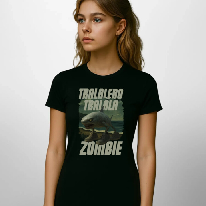 Tralalero tralala - zombie - Italian Brainrot   - dámské tričko s potiskem