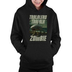 Tralalero tralala - zombie - Italian Brainrot - dětská mikina s kapucí