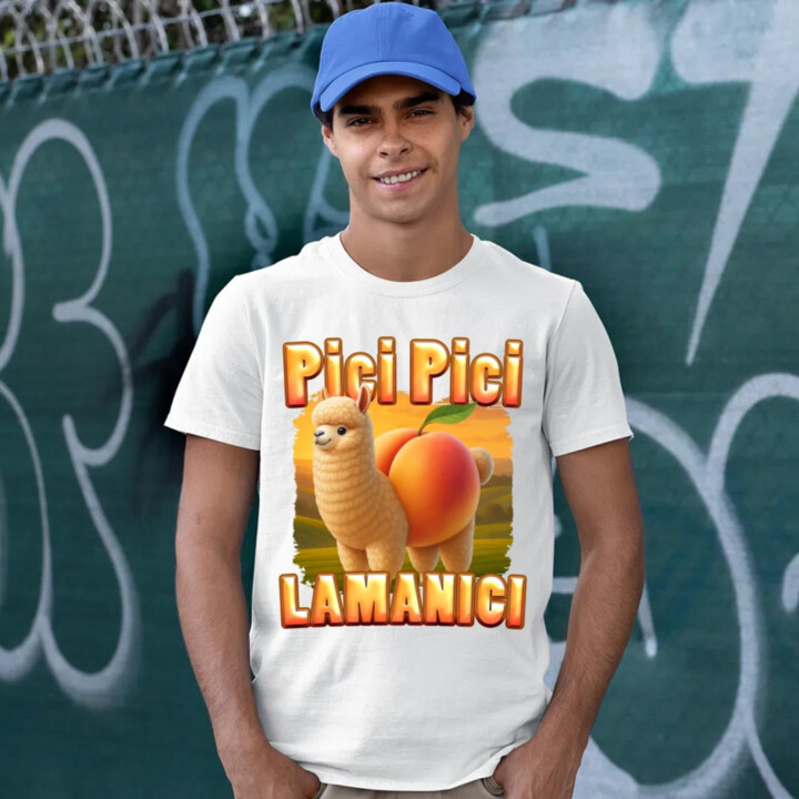 Pici pici lamanici - Italian Brainrot  - pánské tričko s potiskem