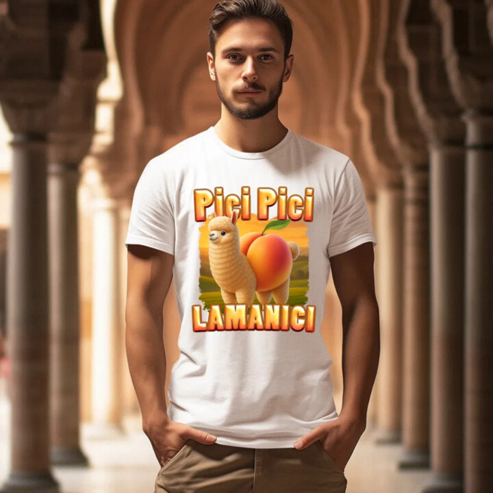 Pici pici lamanici - Italian Brainrot  - pánské tričko s potiskem