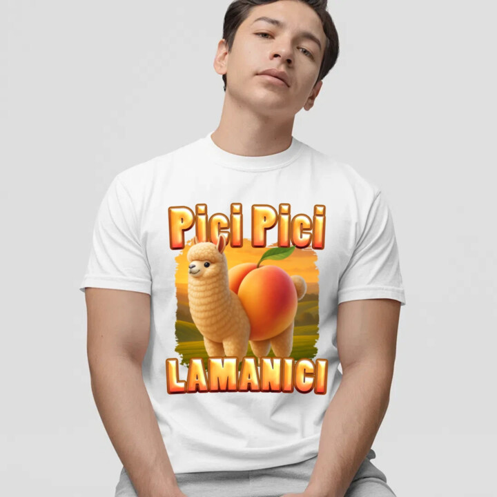 Pici pici lamanici - Italian Brainrot  - pánské tričko s potiskem