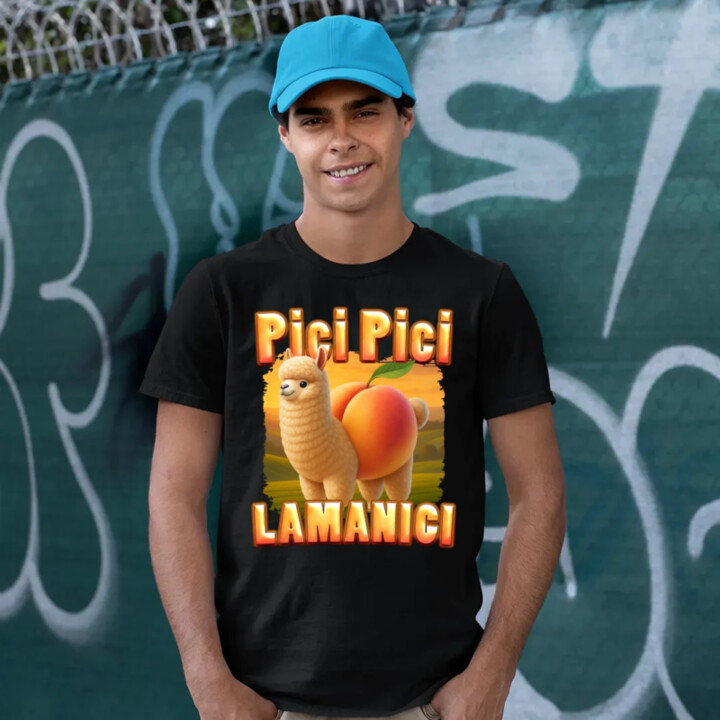 Pici pici lamanici - Italian Brainrot  - pánské tričko s potiskem