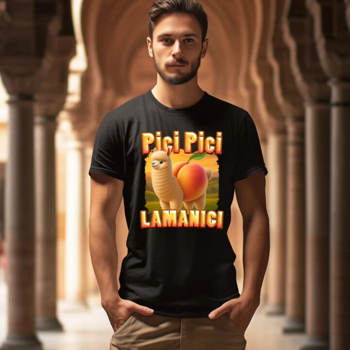 Pici pici lamanici - Italian Brainrot  - pánské tričko s potiskem