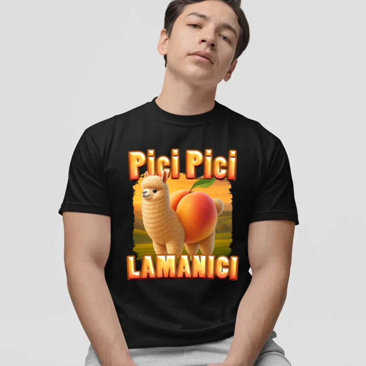 Pici pici lamanici - Italian Brainrot  - pánské tričko s potiskem