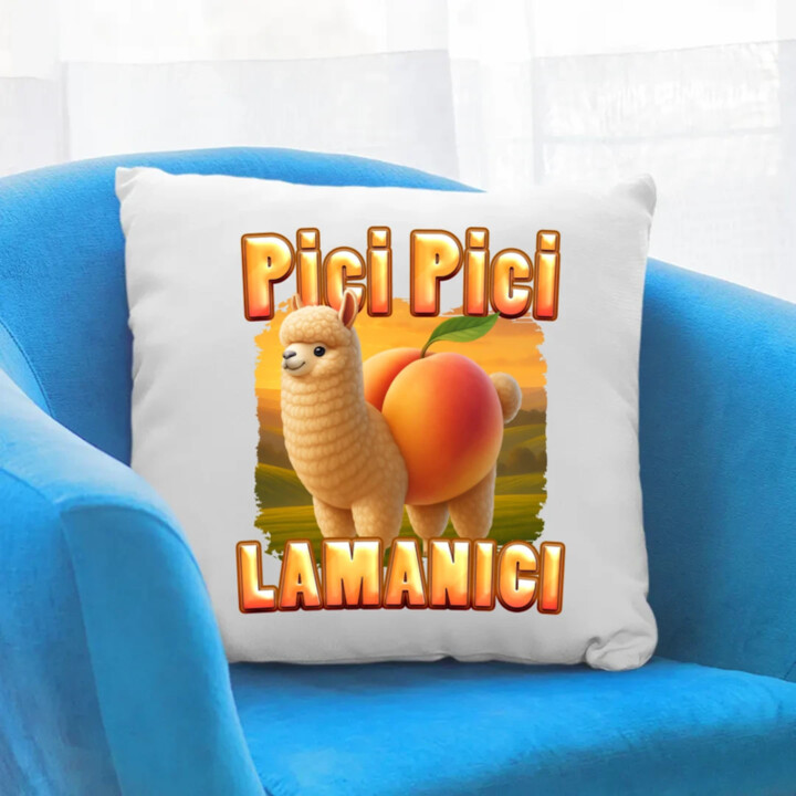 Pici pici lamanici - Italian Brainrot  - polštář s potiskem