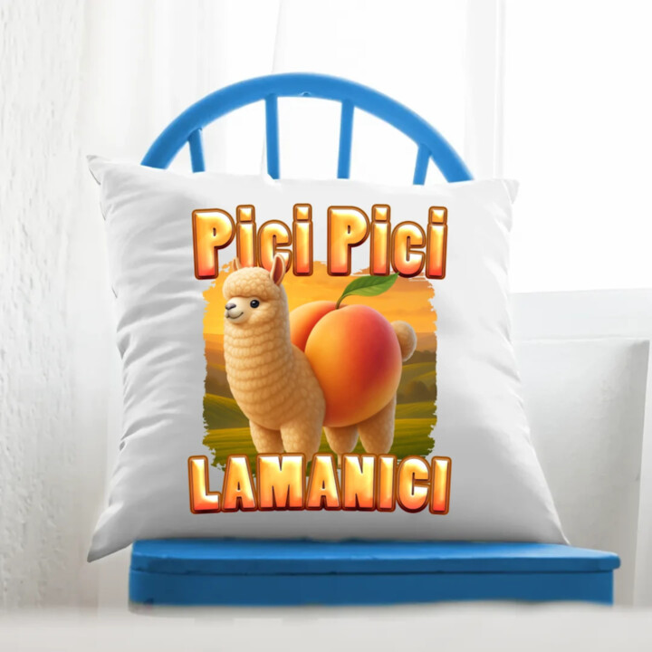 Pici pici lamanici - Italian Brainrot  - polštář s potiskem