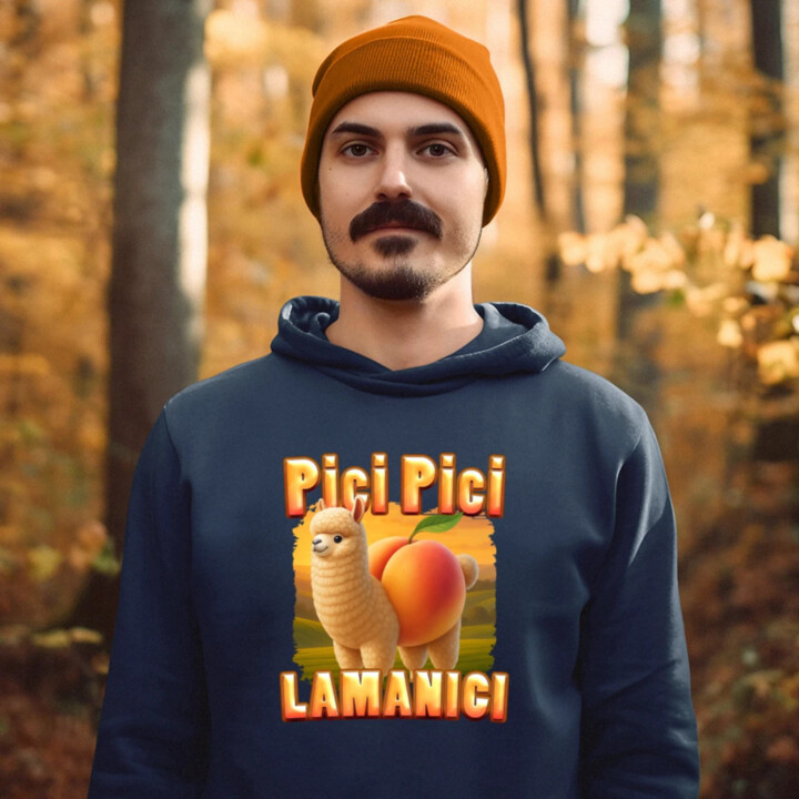 Pici pici lamanici - Italian Brainrot  - pánská mikina s potiskem