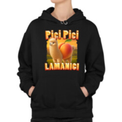Pici pici lamanici - lama broskev - Italian Brainrot  - dámská mikina s potiskem