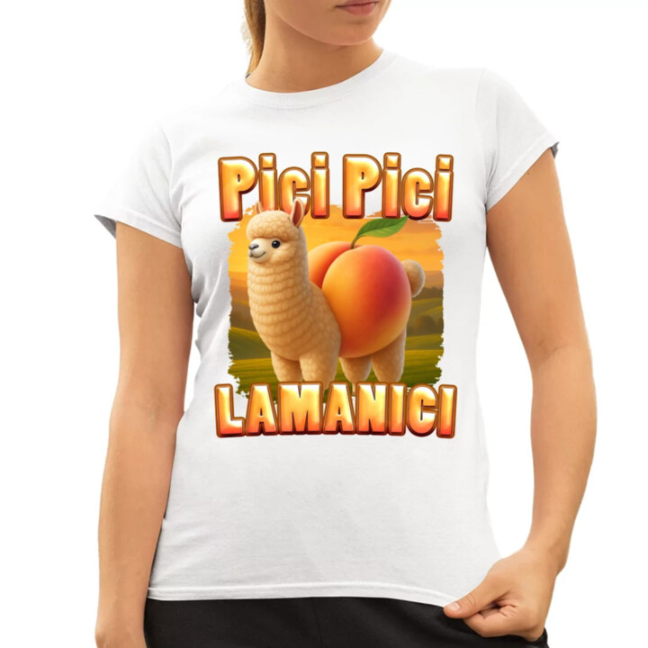 Pici pici lamanici - Italian Brainrot   - dámské tričko s potiskem
