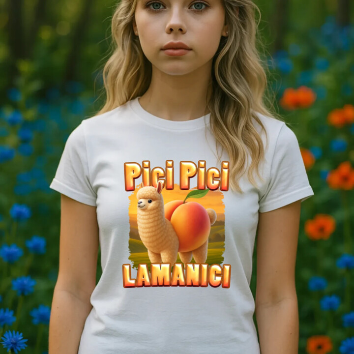 Pici pici lamanici - Italian Brainrot   - dámské tričko s potiskem