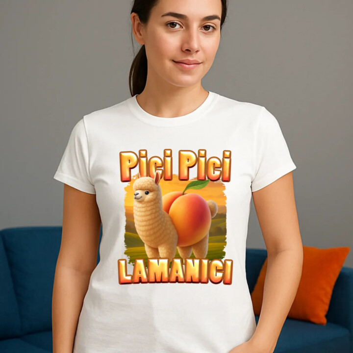 Pici pici lamanici - Italian Brainrot   - dámské tričko s potiskem