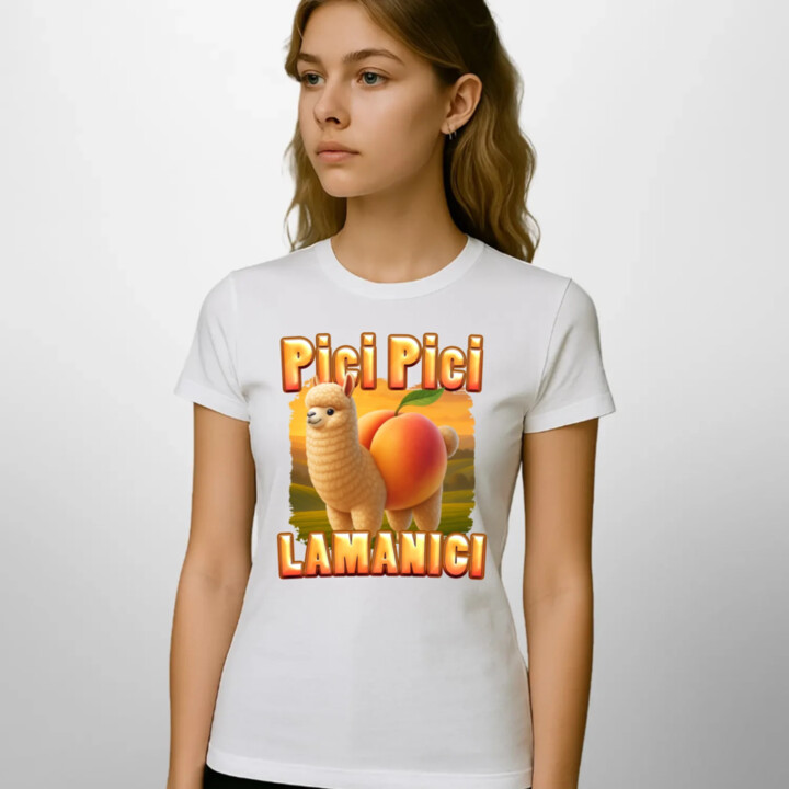 Pici pici lamanici - Italian Brainrot   - dámské tričko s potiskem