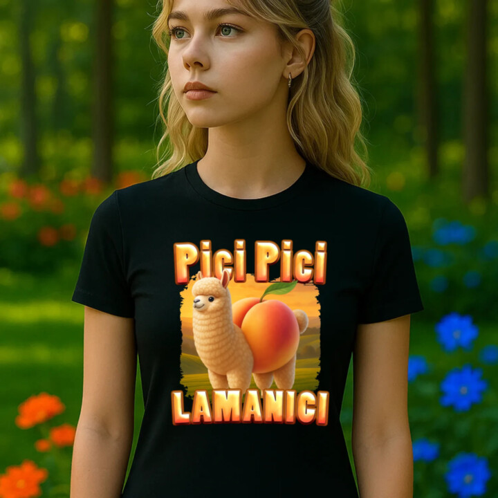 Pici pici lamanici - Italian Brainrot   - dámské tričko s potiskem