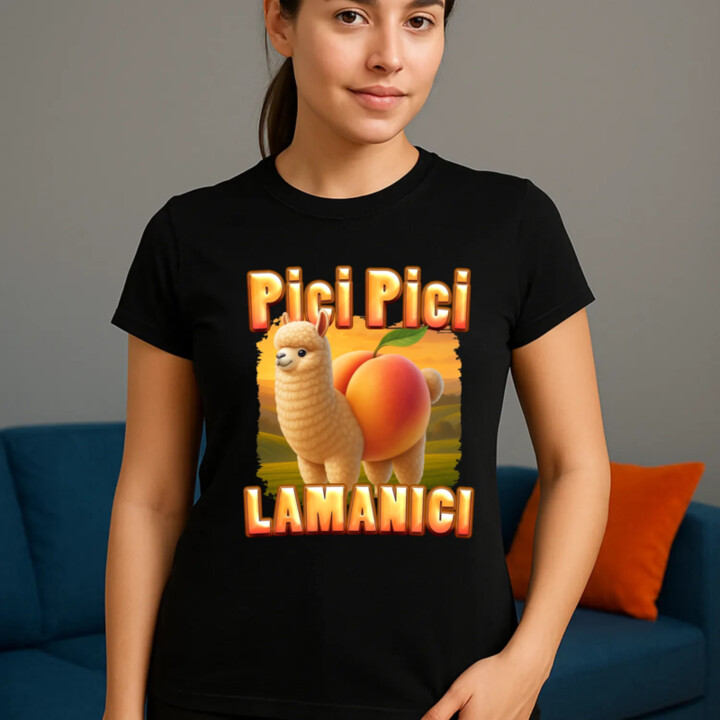 Pici pici lamanici - Italian Brainrot   - dámské tričko s potiskem