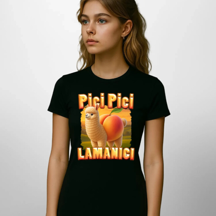 Pici pici lamanici - Italian Brainrot   - dámské tričko s potiskem