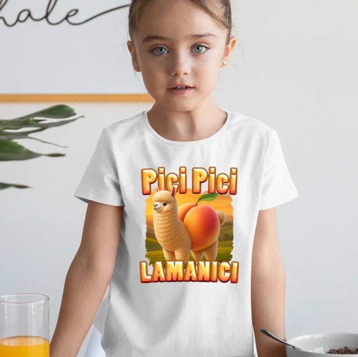 Pici pici lamanici - Italian Brainrot  - dětské tričko s potiskem