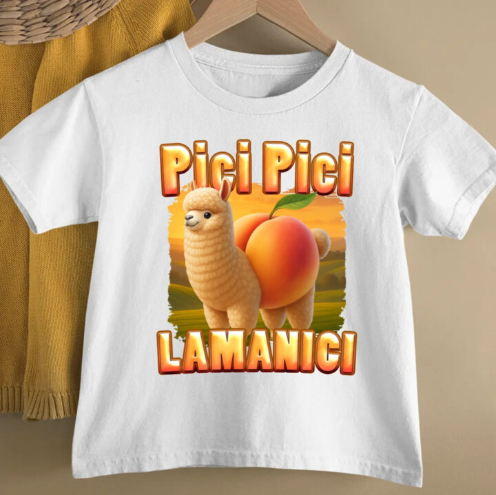 Pici pici lamanici - Italian Brainrot  - dětské tričko s potiskem