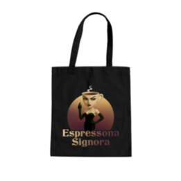 Espressona Signora - Italian Brainrot - žena s kávou - taška s potiskem