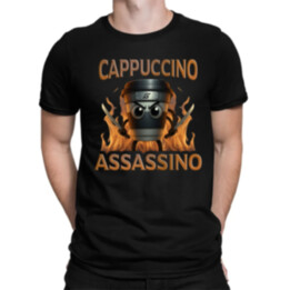 Cappuccino Assassino V3 - Italian Brainrot - Hrnek Ninja - pánské tričko s potiskem