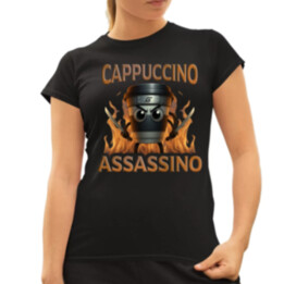 Cappuccino Assassino V3 - Italian Brainrot - Hrnek Ninja - dámské tričko s potiskem