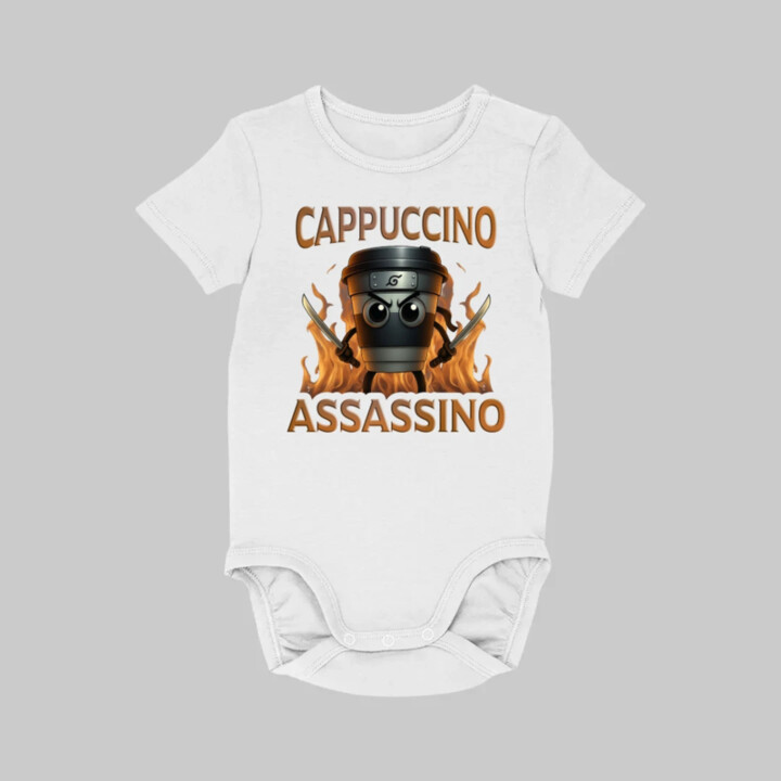 Cappuccino Assassino V3 - Italian Brainrot - Hrnek Ninja - dětské body s potiskem