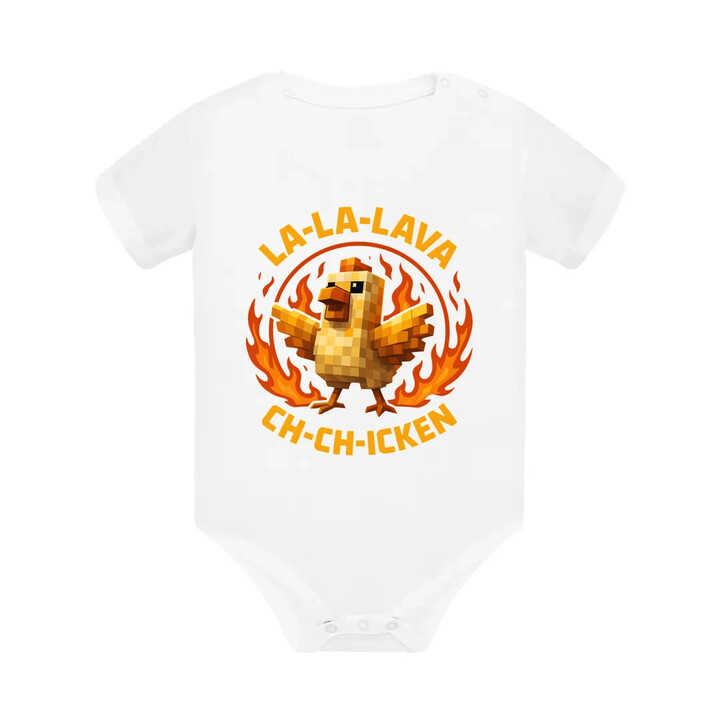 La-la-lava ch-ch-icken - Lávové kuře - dětské body s potiskem