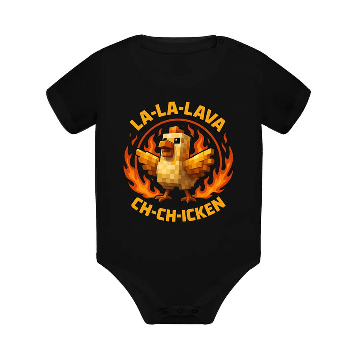 La-la-lava ch-ch-icken - Lávové kuře - dětské body s potiskem