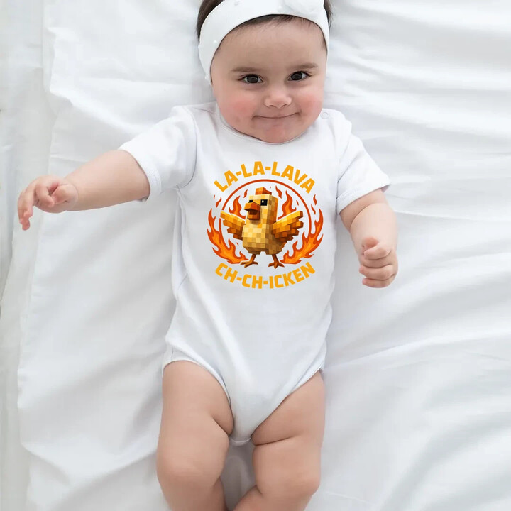 La-la-lava ch-ch-icken - Lávové kuře - dětské body s potiskem