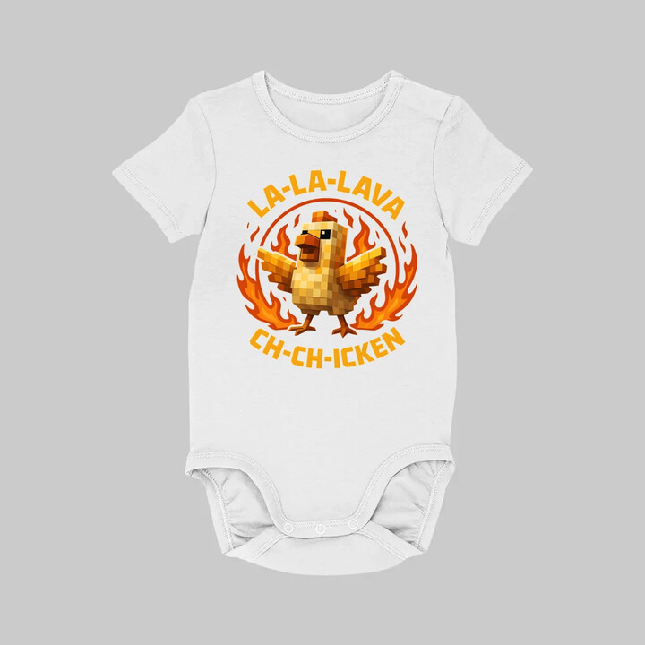 La-la-lava ch-ch-icken - Lávové kuře - dětské body s potiskem