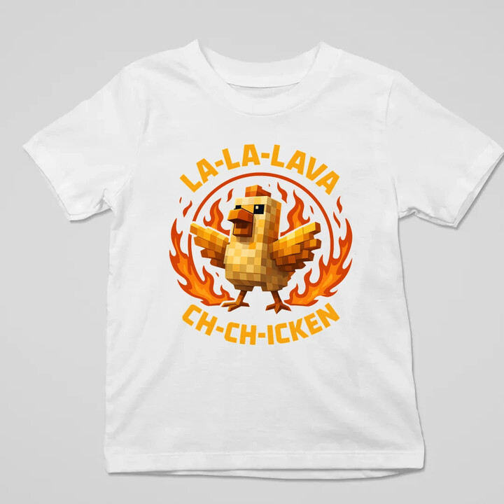 La-la-lava ch-ch-icken - Lávové kuře - dětské tričko s potiskem