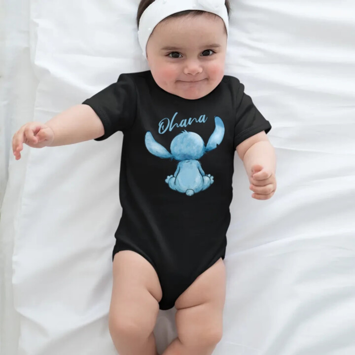 Ohana - dětské body s potiskem pro fanoušky lilo a stitche