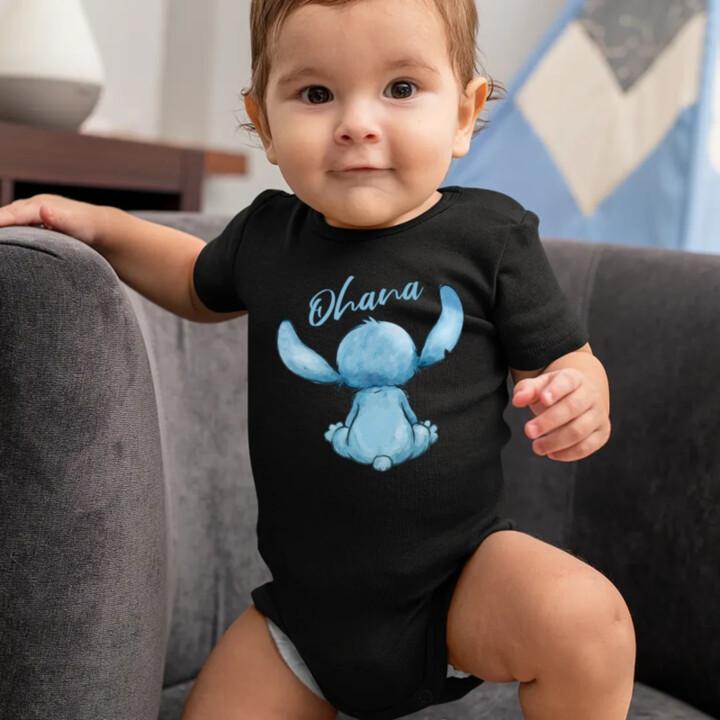 Ohana - dětské body s potiskem pro fanoušky lilo a stitche