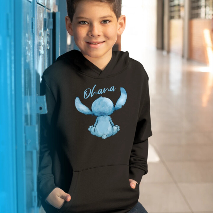 Ohana - dětská mikina s kapucí pro fanoušky lilo a stitche
