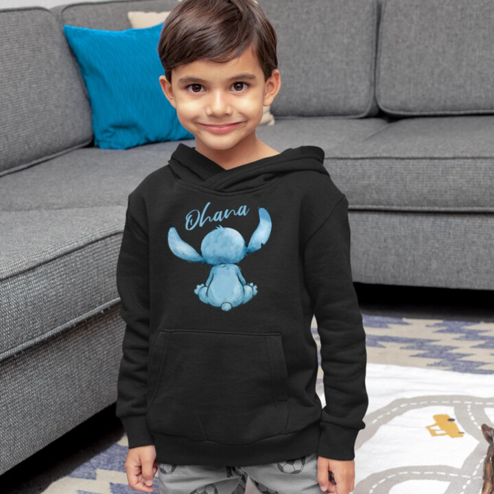 Ohana - dětská mikina s kapucí pro fanoušky lilo a stitche
