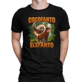 Cocofanto Elefanto - Italian Brainrot - slon v kokosu - pánské tričko s potiskem