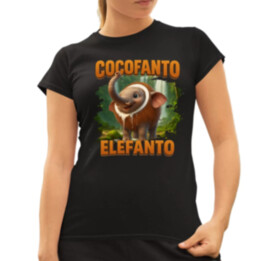 Cocofanto Elefanto - Italian Brainrot - slon v kokosu  - dámské tričko s potiskem