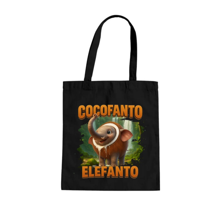 Cocofanto Elefanto - Italian Brainrot - slon v kokosu - taška s potiskem