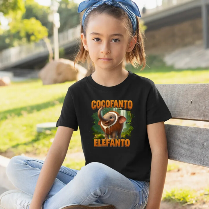 Cocofanto Elefanto - Italian Brainrot - slon v kokosu - dětské tričko s potiskem