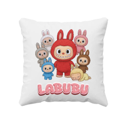 Panenky Bubu – skupina postav – dárek pro fanoušky Labubu - polštář s potiskem