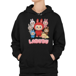 Panenky Bubu – skupina postav – dárek pro fanoušky Labubu - dámská mikina s potiskem