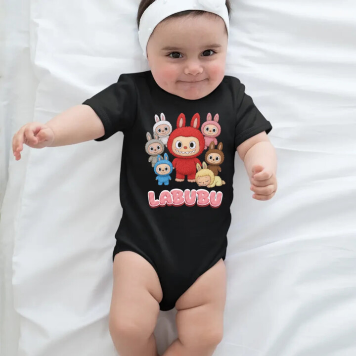 Panenky Bubu – skupina postav – dárek pro fanoušky Labubu - dětské body s potiskem